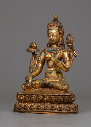 Goddess White Tara Sculpture | The Beacon of Compassion and Healing