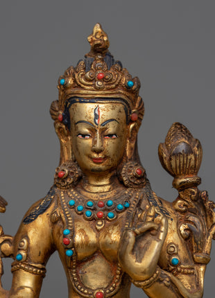 Goddess White Tara Sculpture | The Beacon of Compassion and Healing