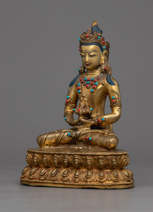 Gold Amitayus Buddha Statue | A Spiritual Beacon for Your Altar
