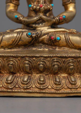 Gold Amitayus Buddha Statue | A Spiritual Beacon for Your Altar