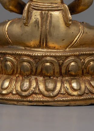 Gold Amitayus Buddha Statue | A Spiritual Beacon for Your Altar