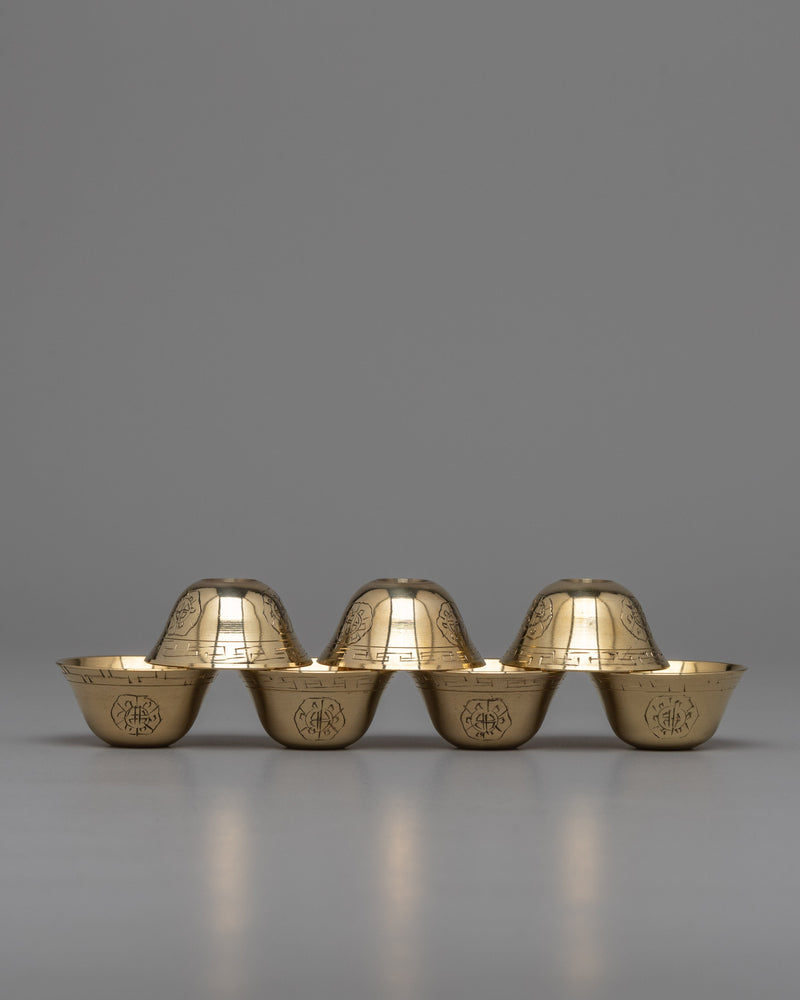 Brass Offering Bowl Set | Crafted Elegance for Rituals