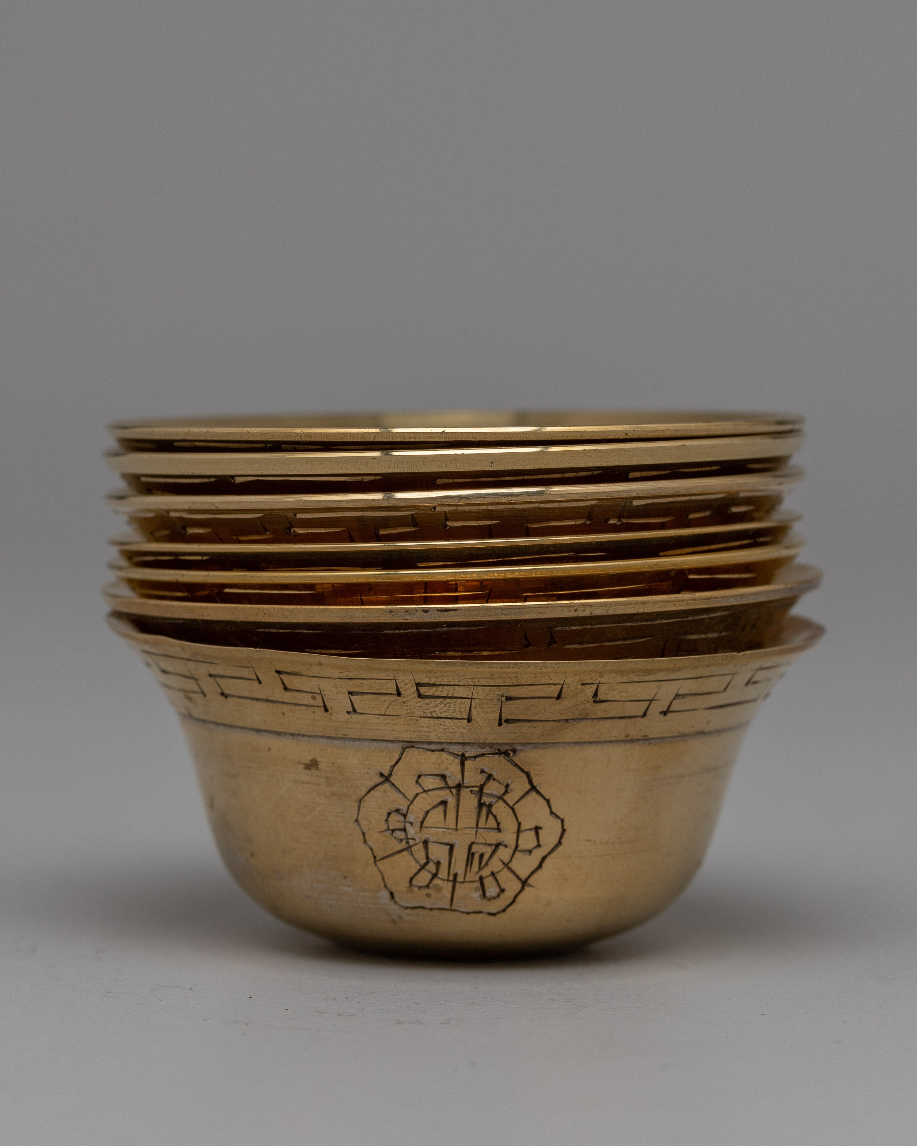 Small Brass Offering Bowl Set | Perfect for Daily Spiritual Practices