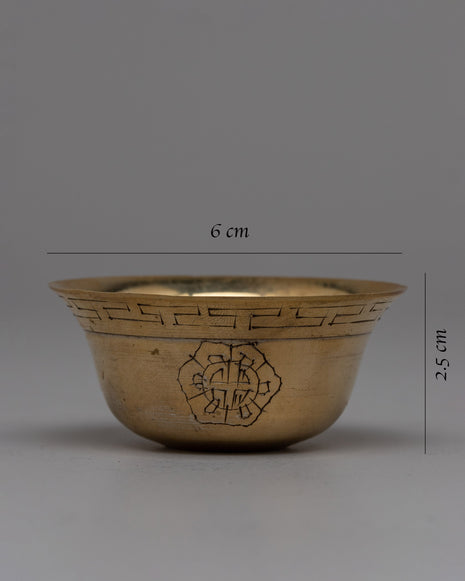 Small Brass Offering Bowl Set | Perfect for Daily Spiritual Practices
