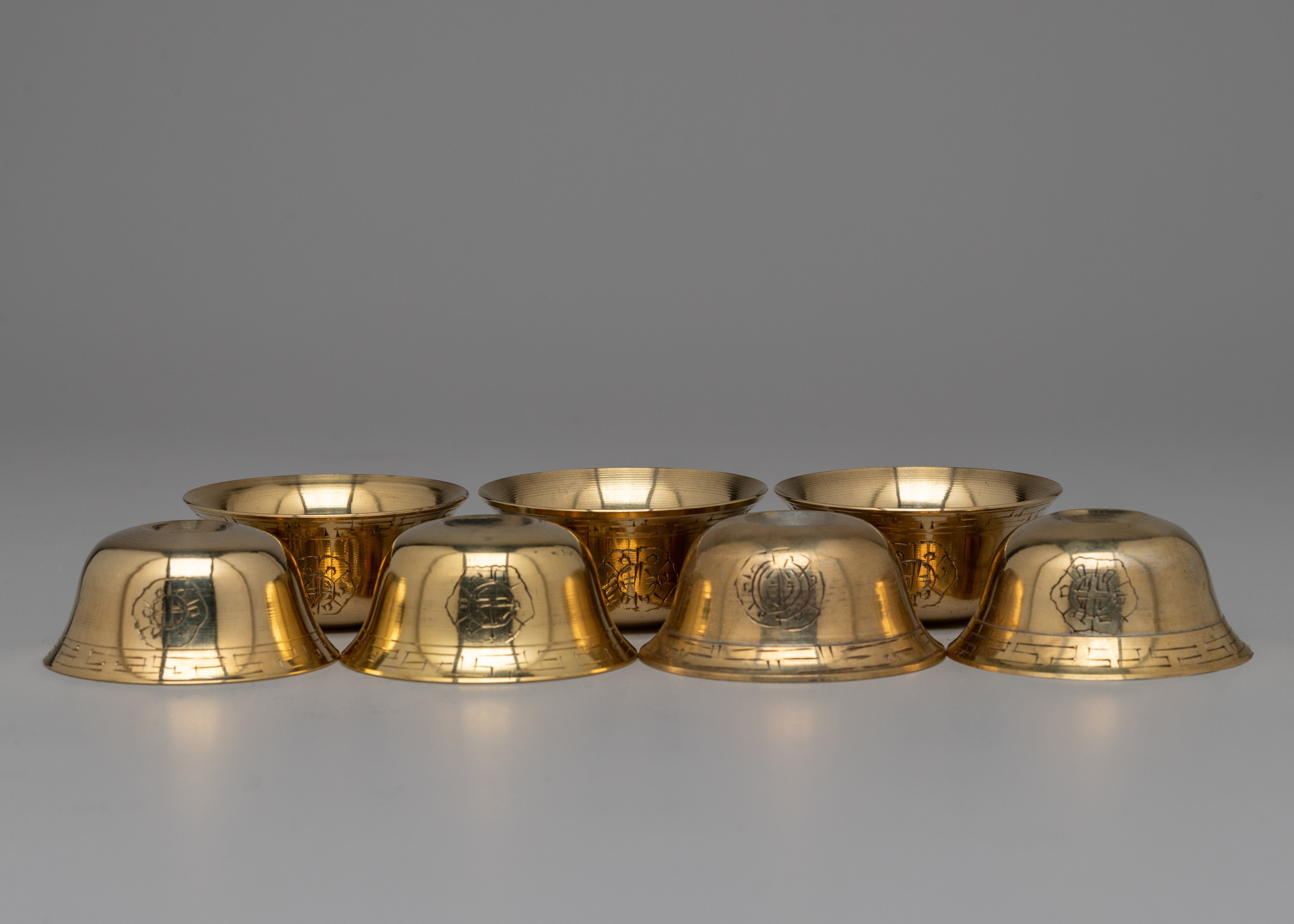 Small Brass Offering Bowl Set | Perfect for Daily Spiritual Practices