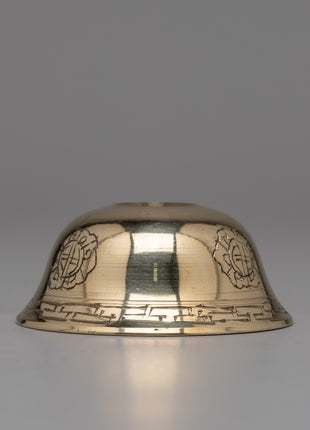 Brass Carved Offering Bowls | Traditional Spiritual Decor for Altar