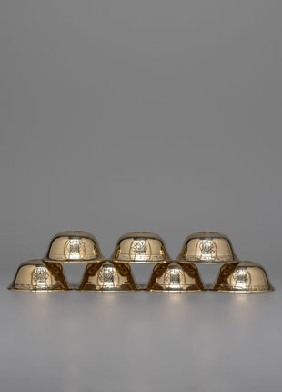 Brass Carved Offering Bowls | Traditional Spiritual Decor for Altar