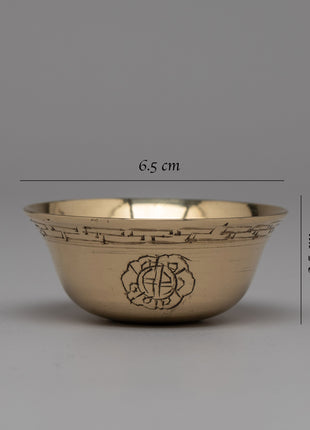 Brass Carved Offering Bowls | Traditional Spiritual Decor for Altar