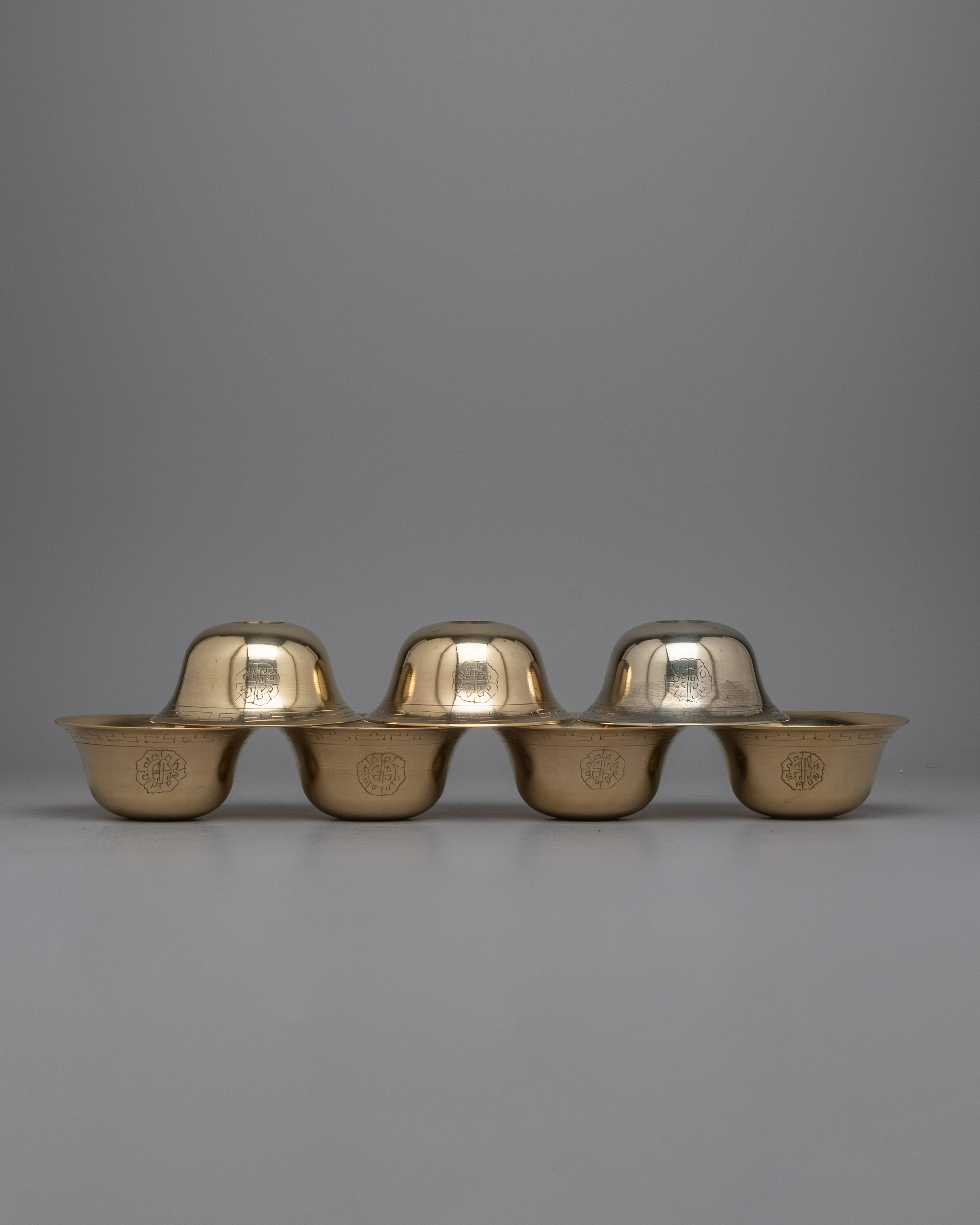 Brass Bowls for Water Offering | Ritual Bowls for Purification and Blessings
