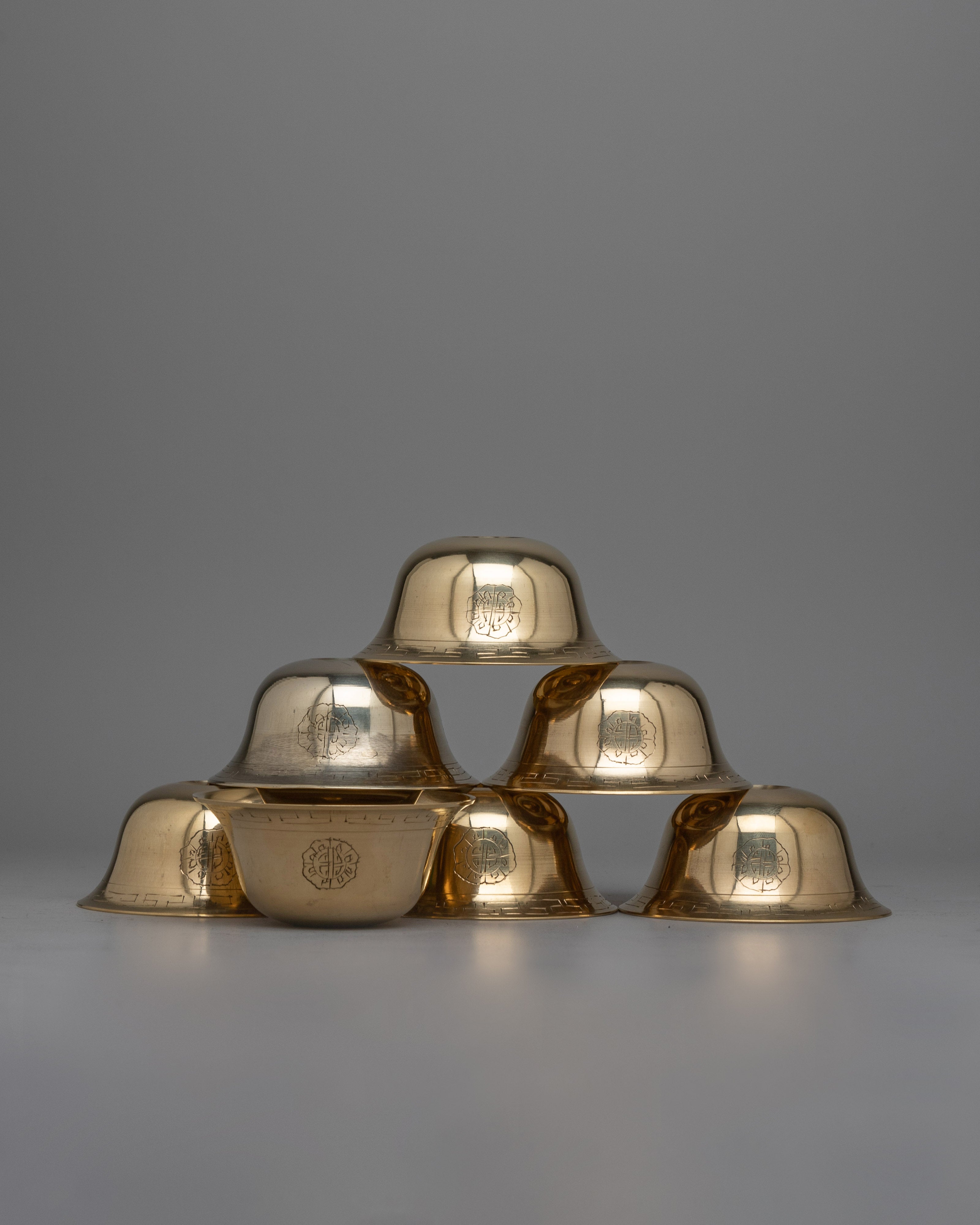 Brass Bowls for Water Offering | Ritual Bowls for Purification and Blessings