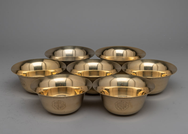 Brass Bowls for Water Offering | Ritual Bowls for Purification and Blessings