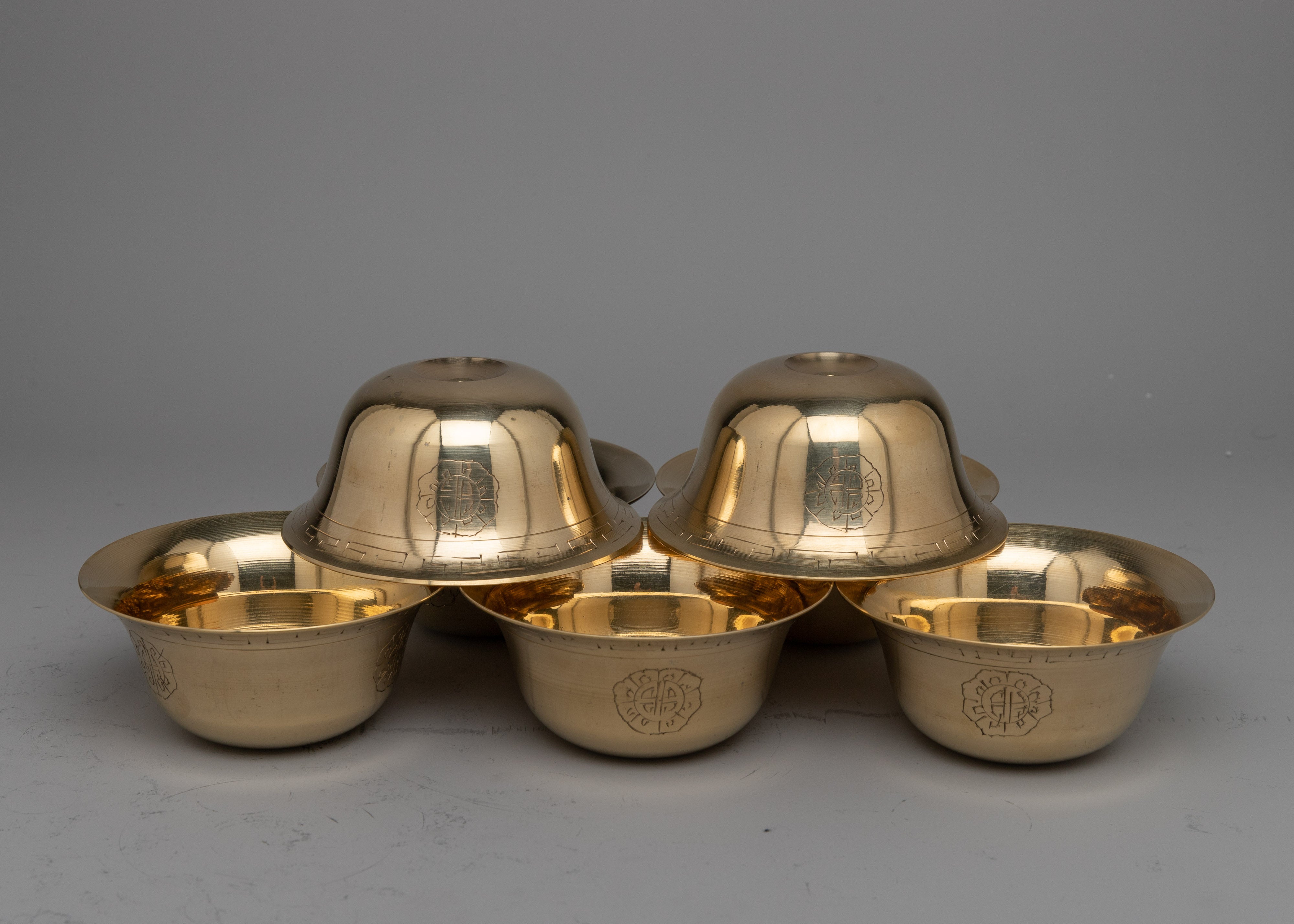 Brass Bowls for Water Offering | Ritual Bowls for Purification and Blessings