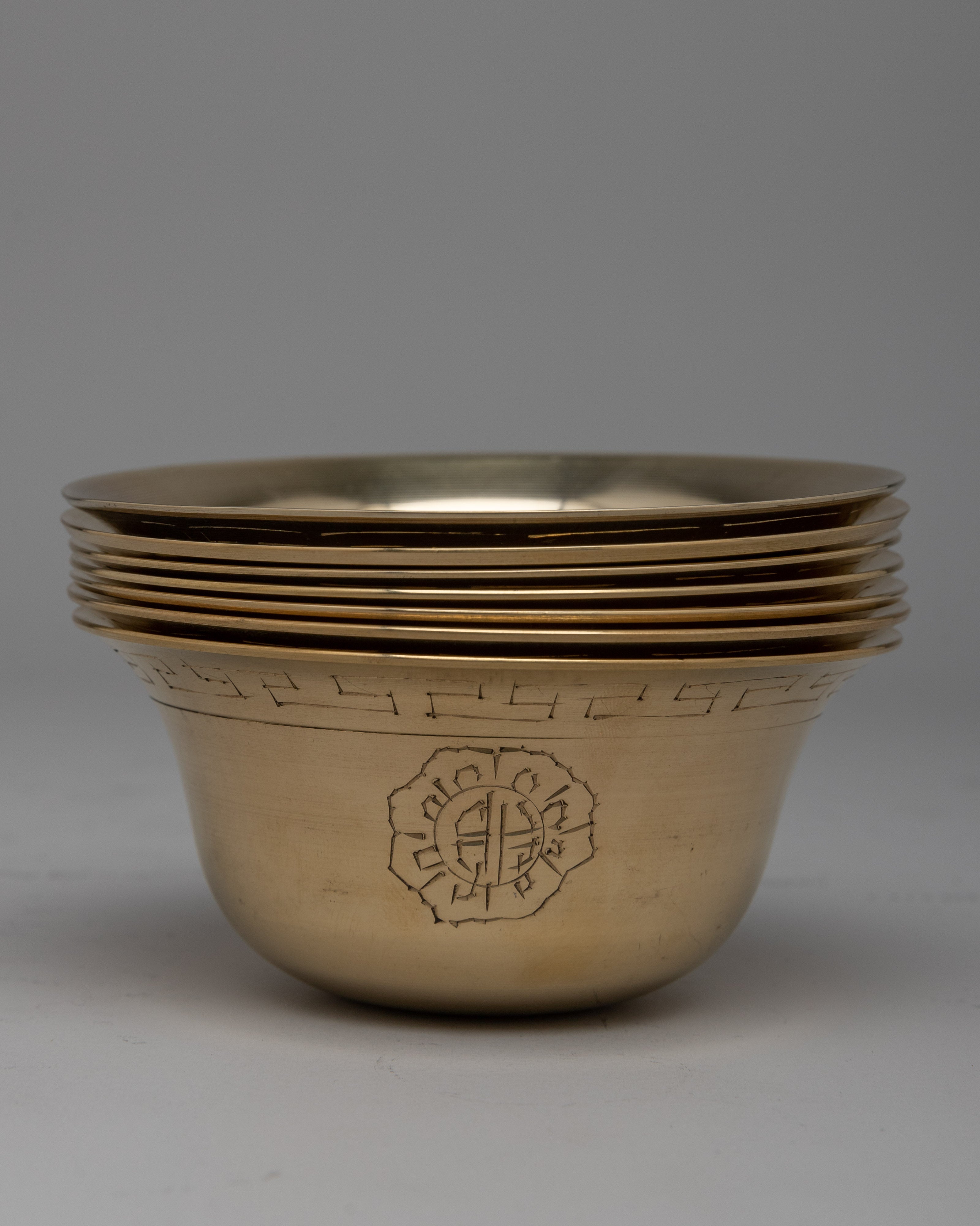 Brass Bowls for Water Offering | Ritual Bowls for Purification and Blessings