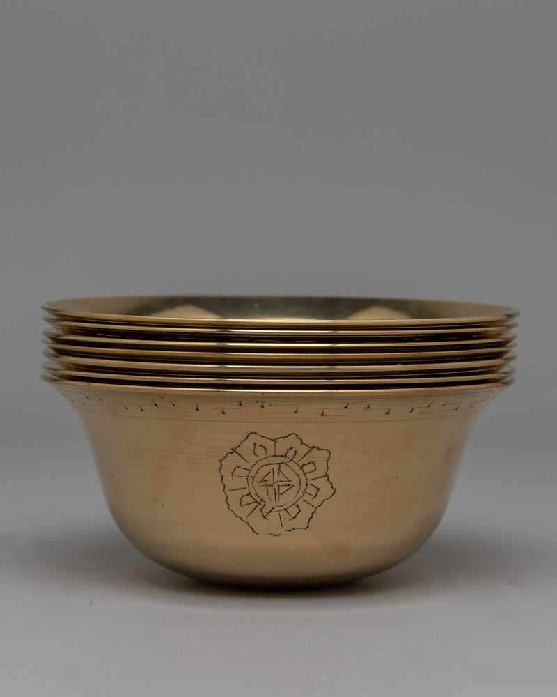 Decorative Offering Bowl Set for Altar | Enhance Your Sacred Space with Elegance