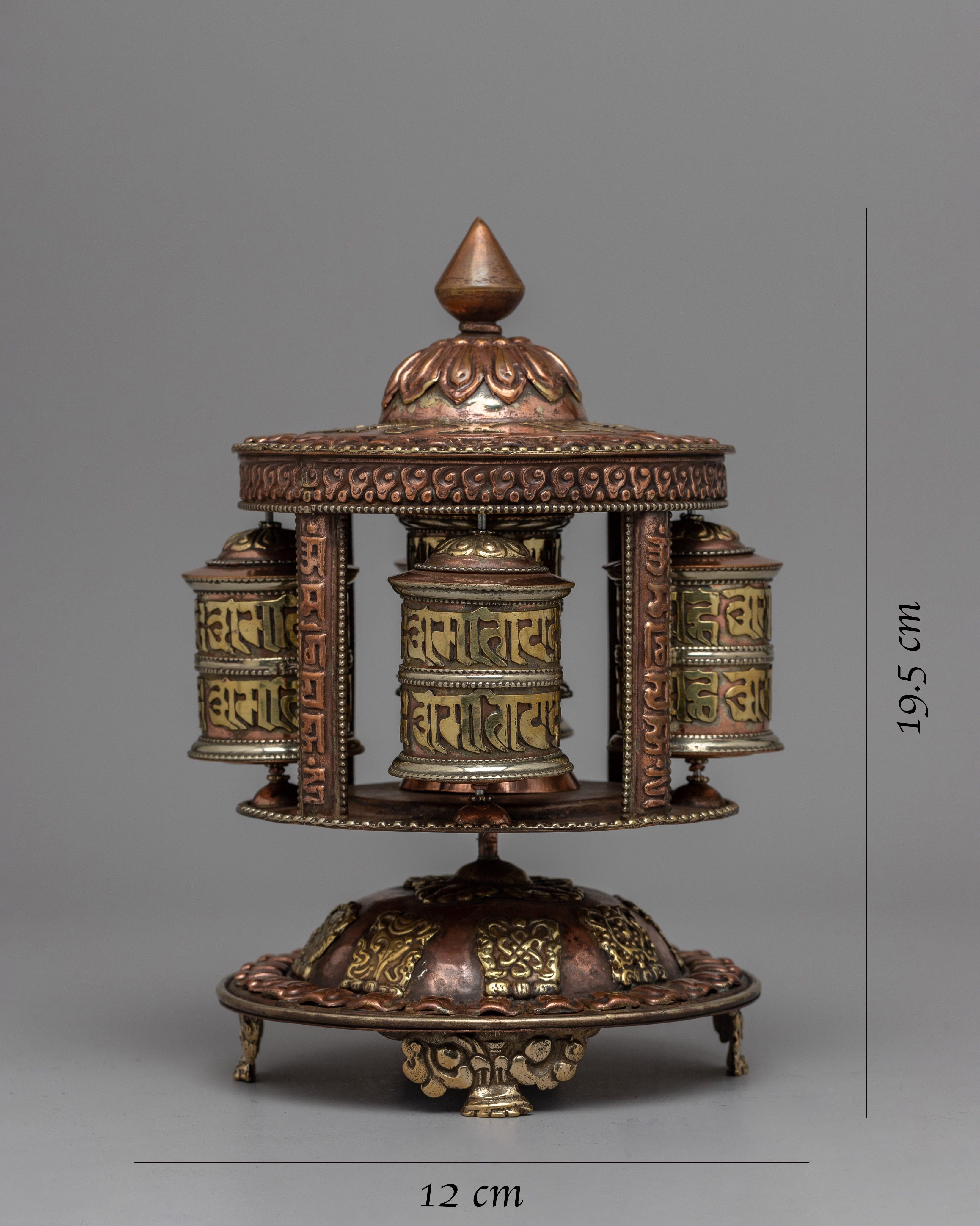 Copper Buddhist Prayer Wheel | A Meditation and Prayer Companion