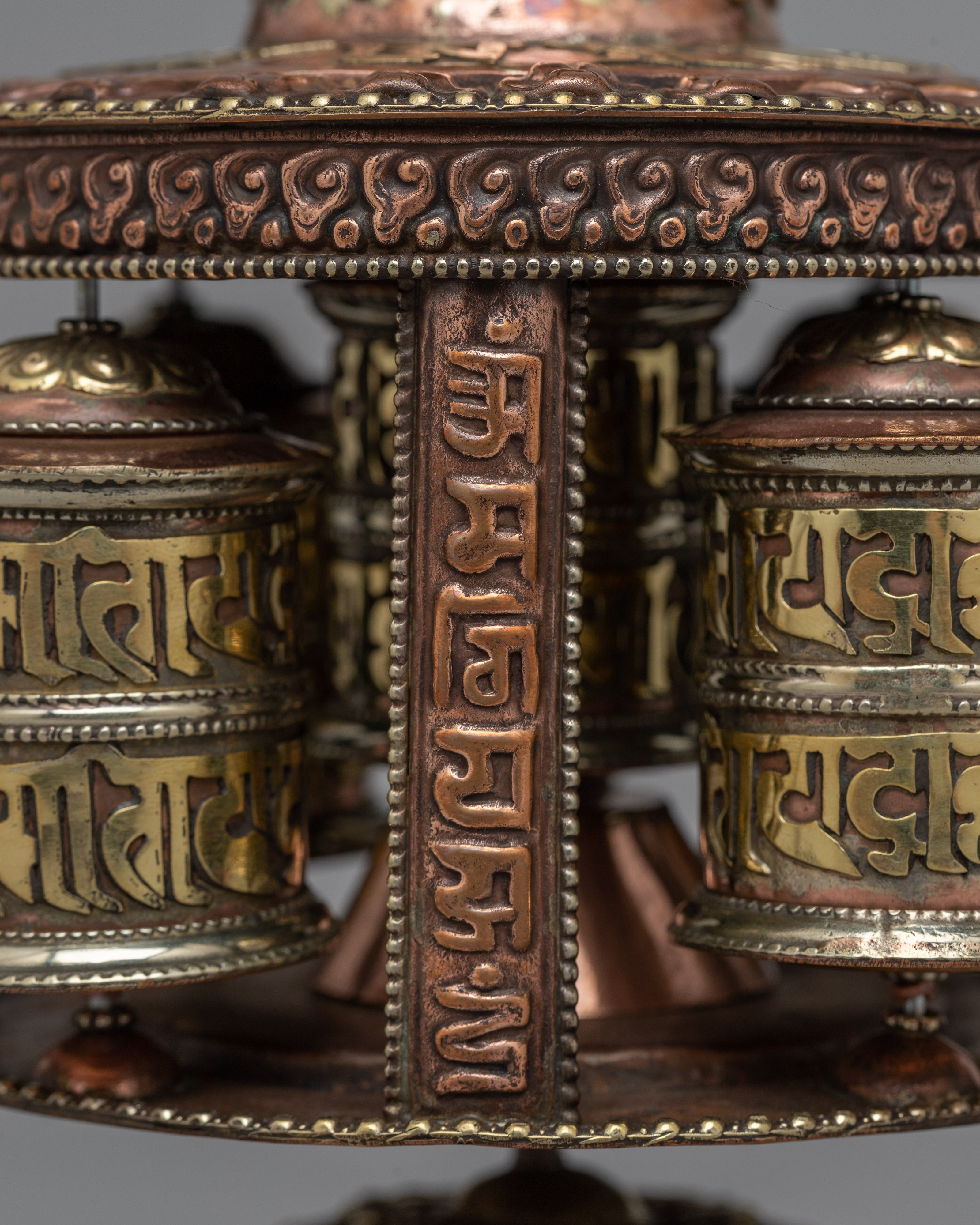 Copper Buddhist Prayer Wheel | A Meditation and Prayer Companion