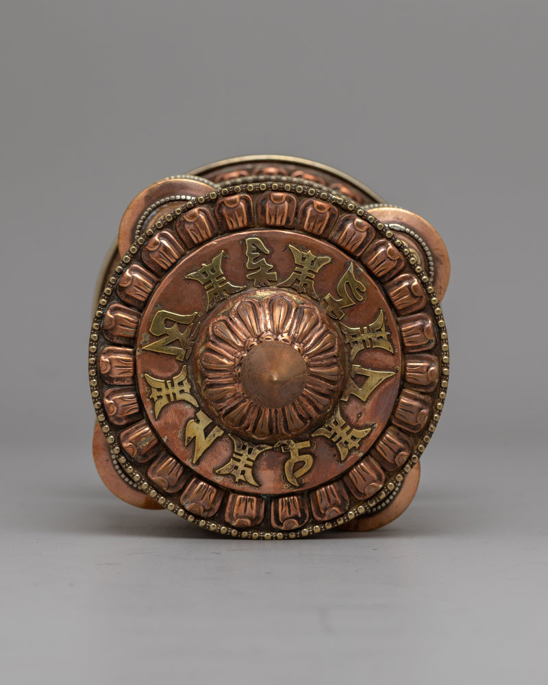Copper Buddhist Prayer Wheel | A Meditation and Prayer Companion