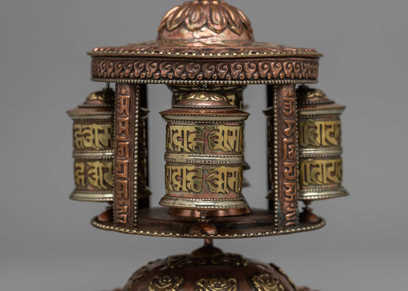 Copper Buddhist Prayer Wheel | A Meditation and Prayer Companion
