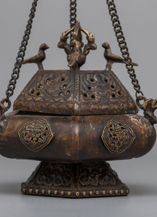 Small Brass Incense Burner | Authentic Design for Aromatic Experience