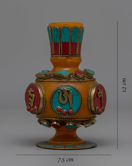 Tibetan Flower Vase Ritual | Spiritual Flower Holder for Meditation Spaces