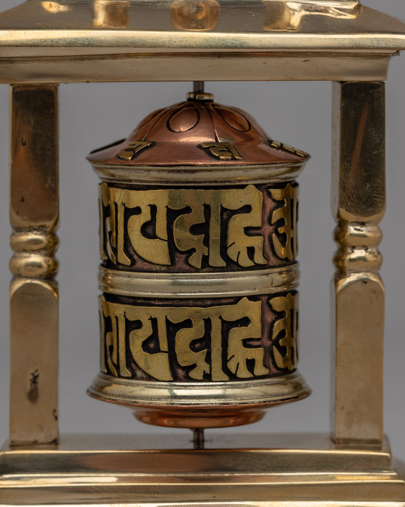Small Prayer Wheel | Enhance Your Meditation Space with Tibetan Art