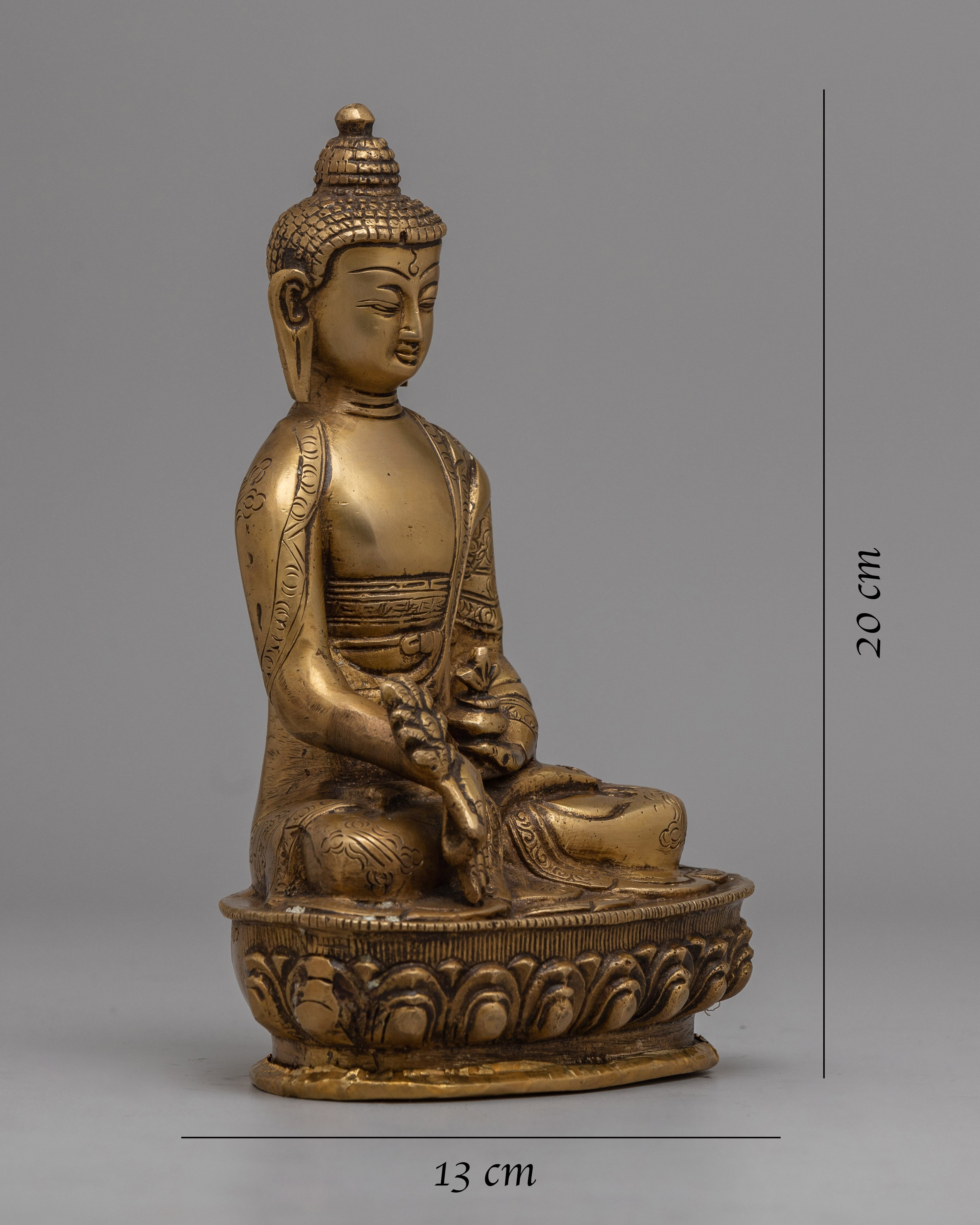 Medicine Buddha Brass Statue | Buddha Statue for Serenity