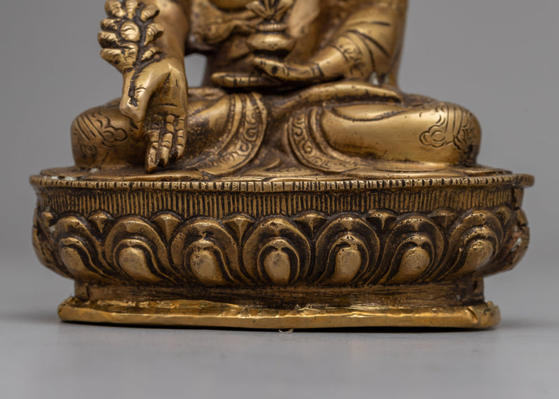 Medicine Buddha Brass Statue | Buddha Statue for Serenity