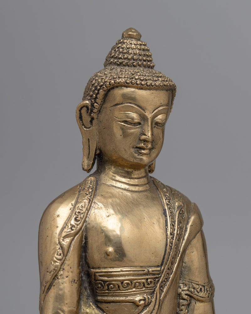 Shakyamuni  Brass Buddha Statue | Handmade Piece of Inner Peace and Tranquility