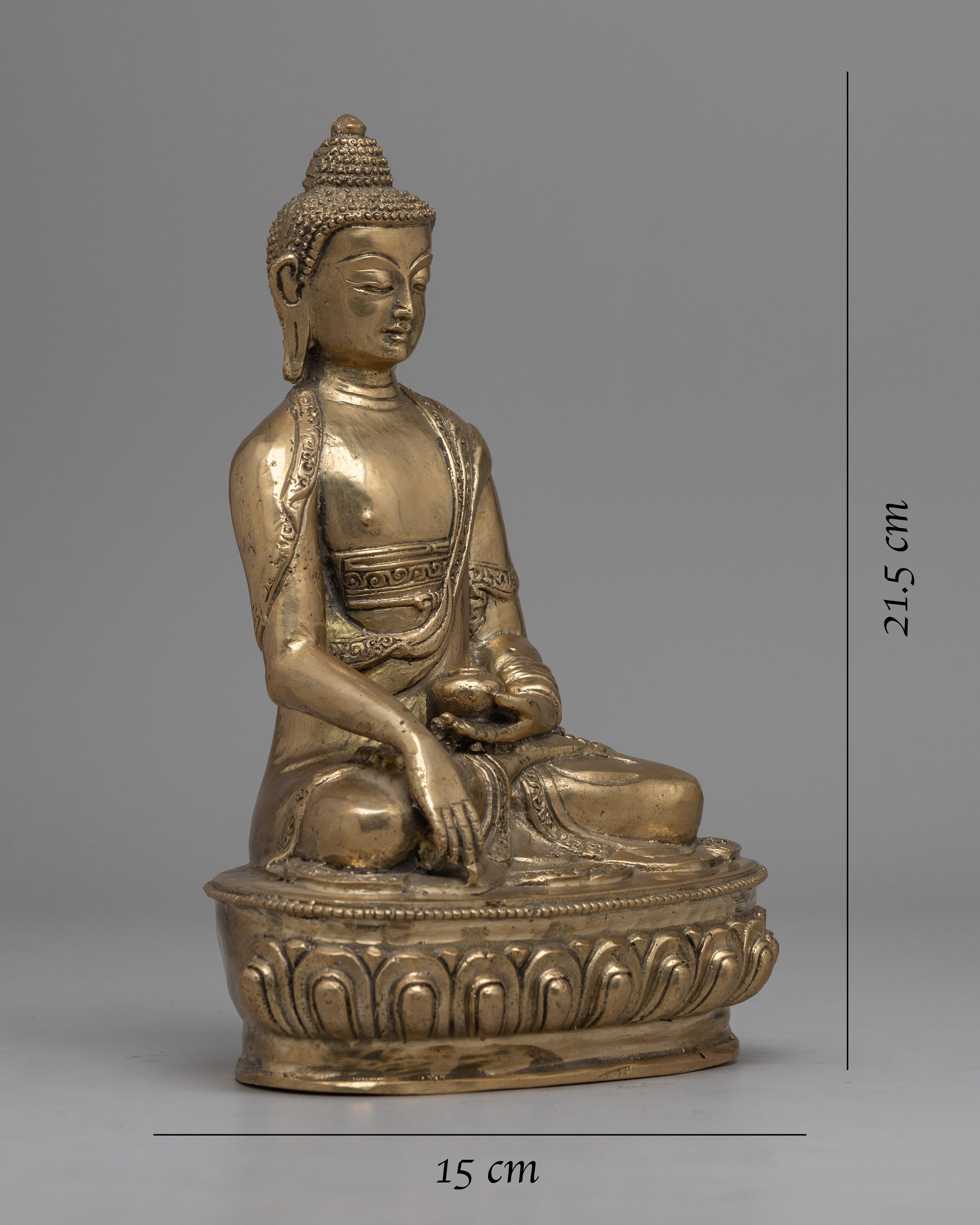 Shakyamuni  Brass Buddha Statue | Handmade Piece of Inner Peace and Tranquility
