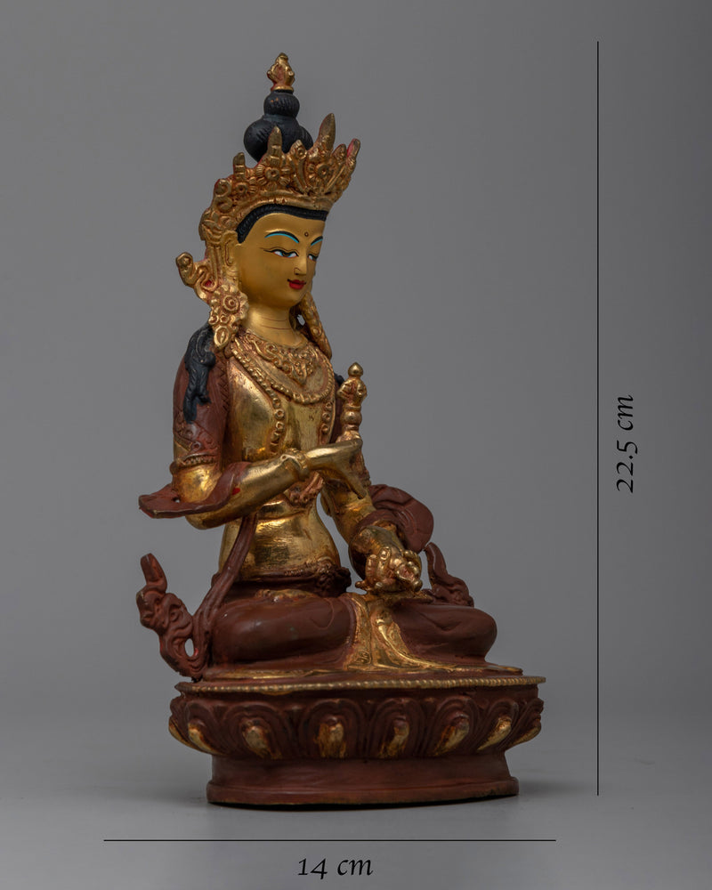Vajrasattva Gold Statue | Spiritual Elegance for Meditation Altars