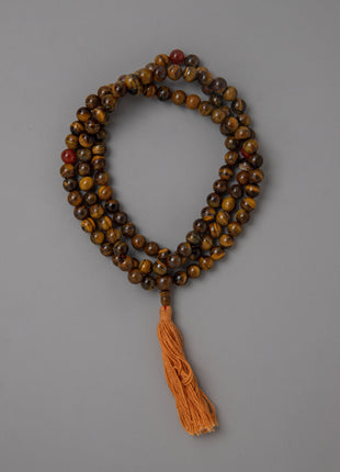 AAA Grade Tiger Eye Japa Mala | High-Quality Prayer Beads for Spiritual Growth