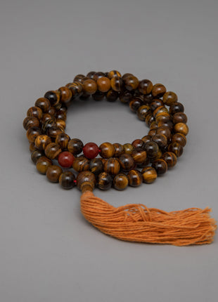 AAA Grade Tiger Eye Japa Mala | High-Quality Prayer Beads for Spiritual Growth