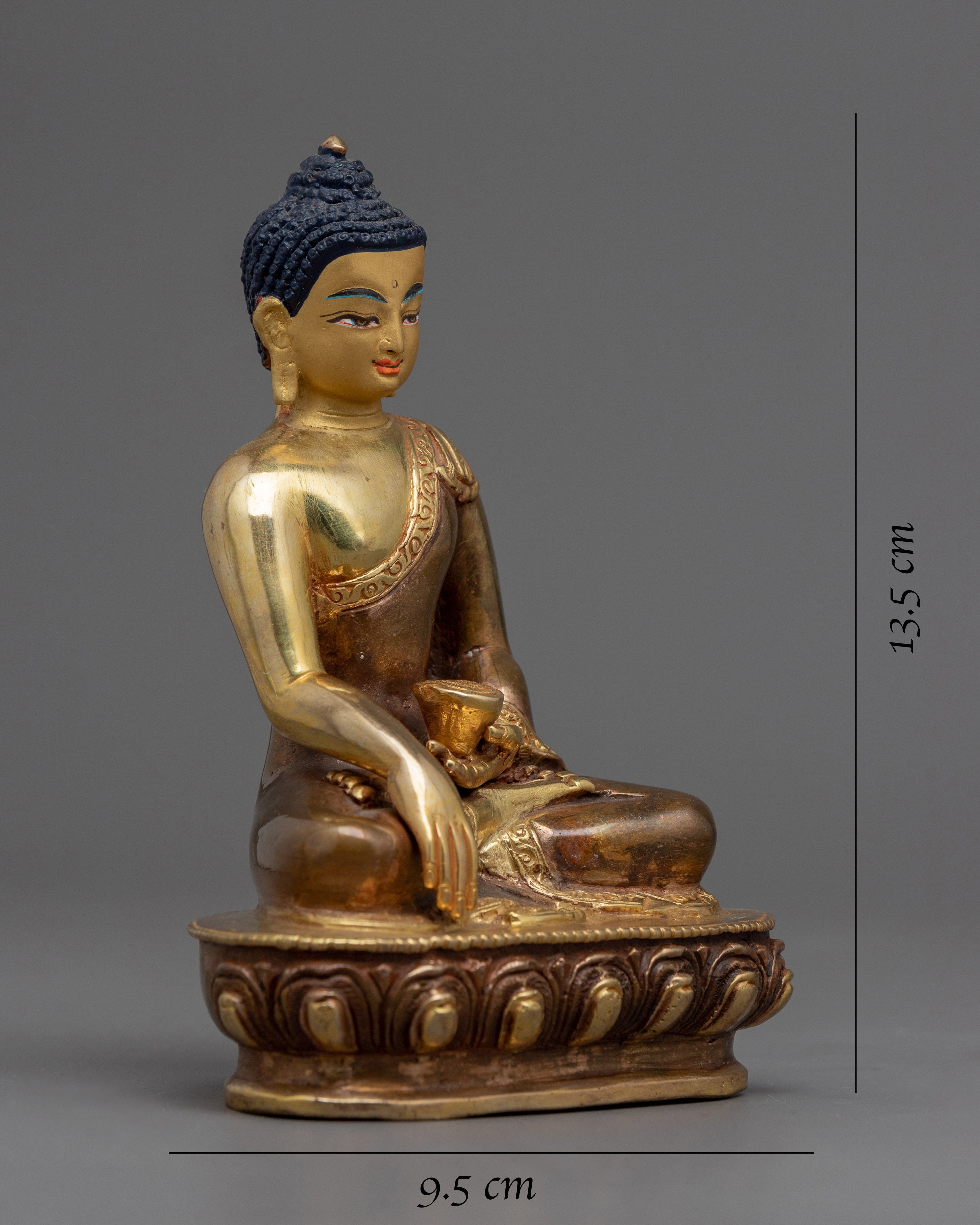 Gold Shakyamuni Buddha Statue | Meditation Buddhist Statue