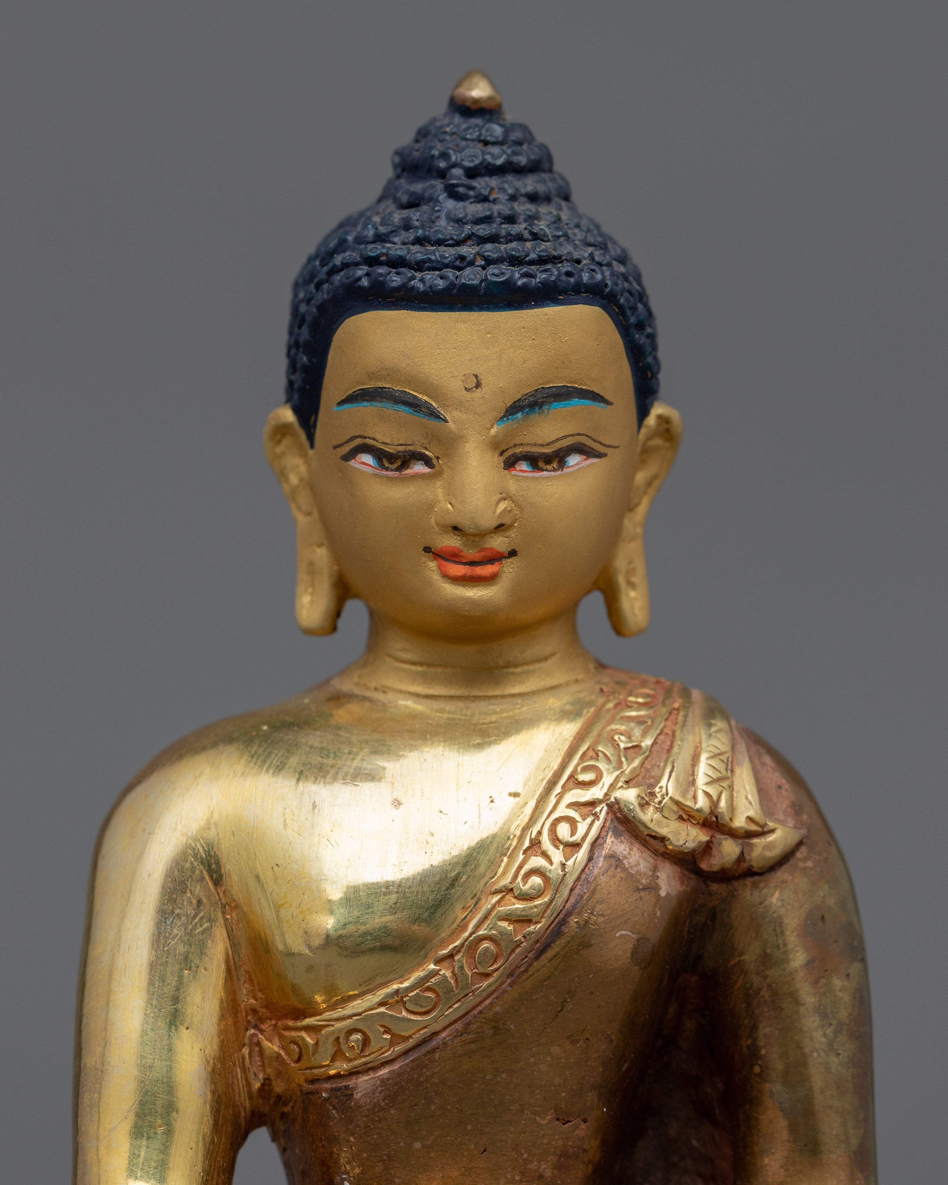 Gold Shakyamuni Buddha Statue | Meditation Buddhist Statue