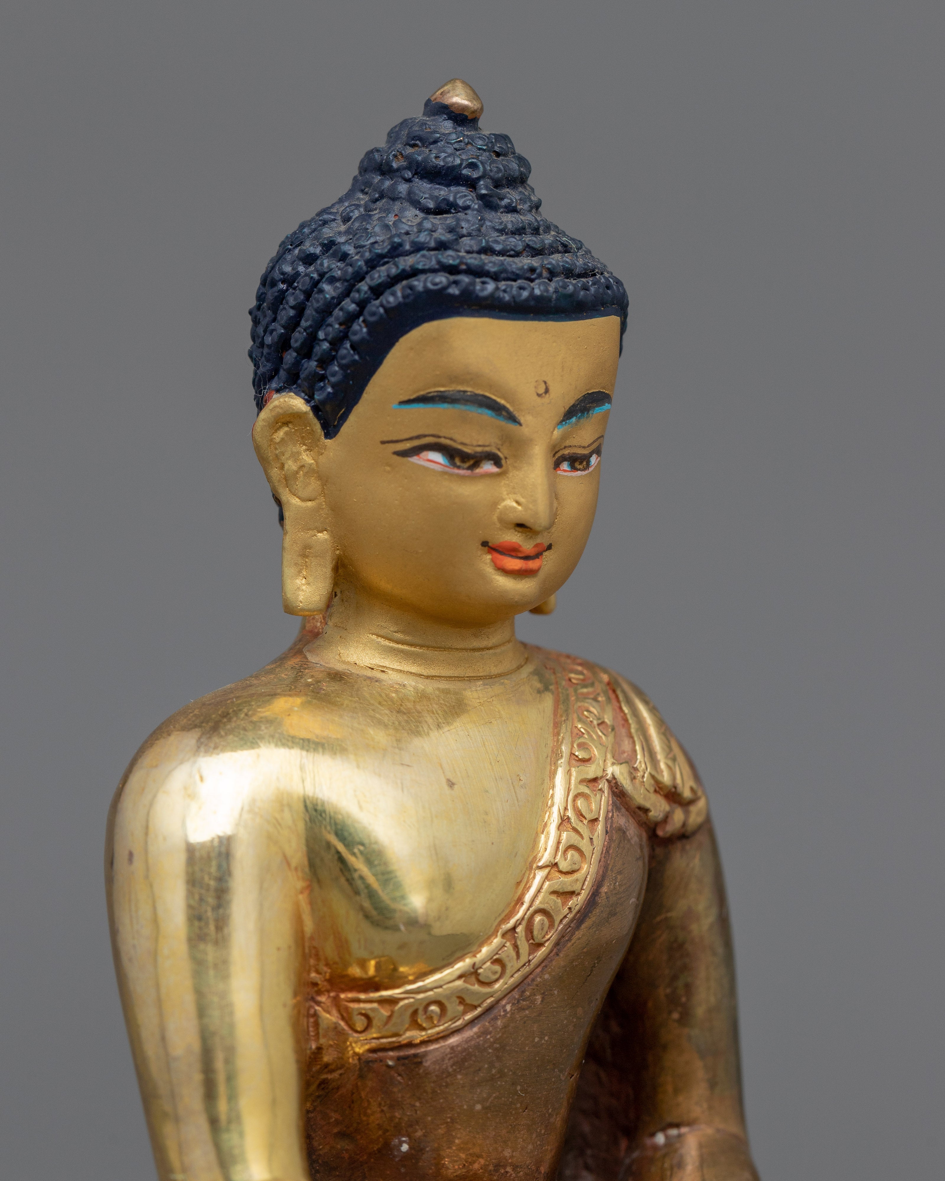 Gold Shakyamuni Buddha Statue | Meditation Buddhist Statue