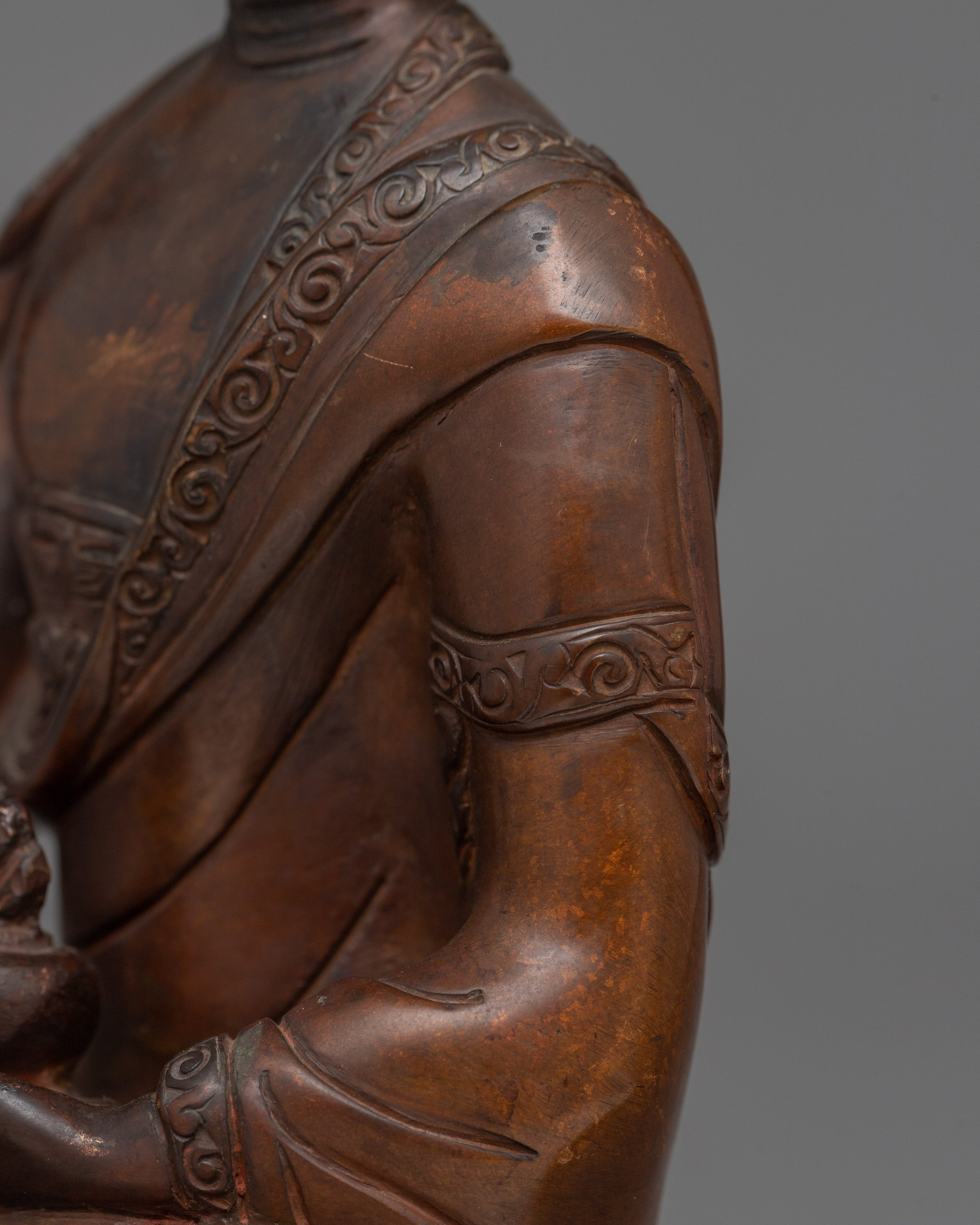 Tibetan Shakyamuni Buddha Oxidized Copper Statue | Traditional Meditation Figure