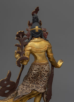 Standing White Tara Statue | Handcrafted Tibetan Deity