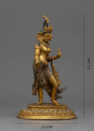 Standing White Tara Statue | Handcrafted Tibetan Deity