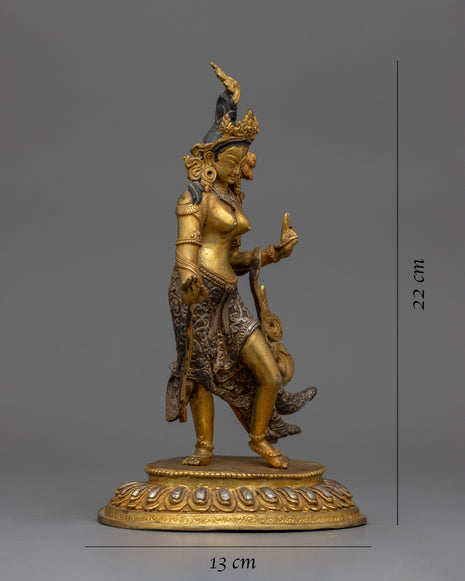 Standing White Tara Statue | Handcrafted Tibetan Deity