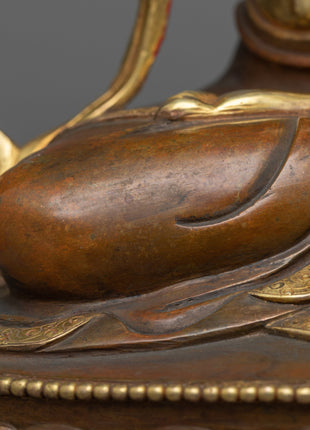 24K Gold-Plated Vajrasattva Meditation Statue | Tibetan Buddhism Spiritual Art"