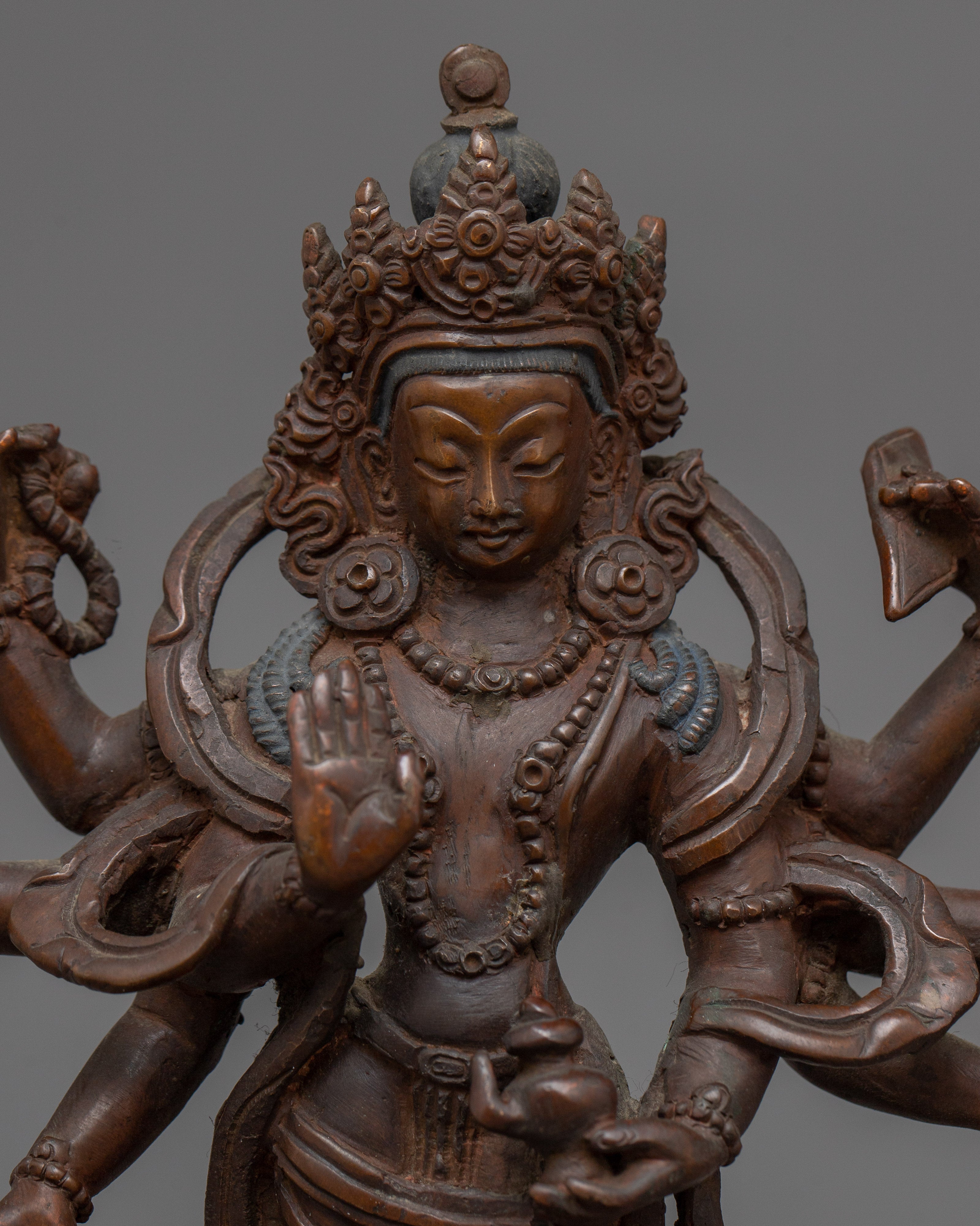 Copper Lokeshwor Statue | Buddhist Statue for Peaceful Meditation Space