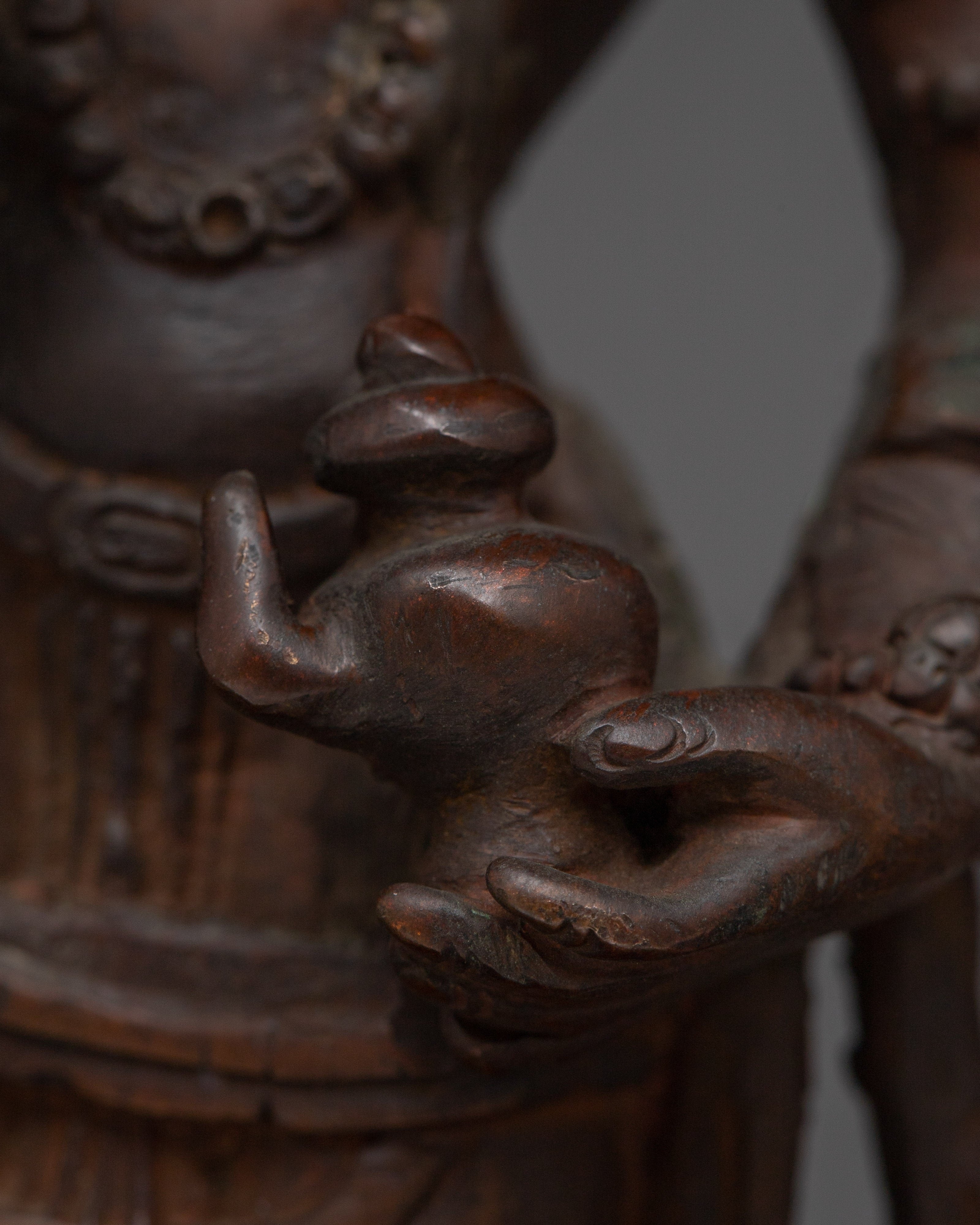Copper Lokeshwor Statue | Buddhist Statue for Peaceful Meditation Space
