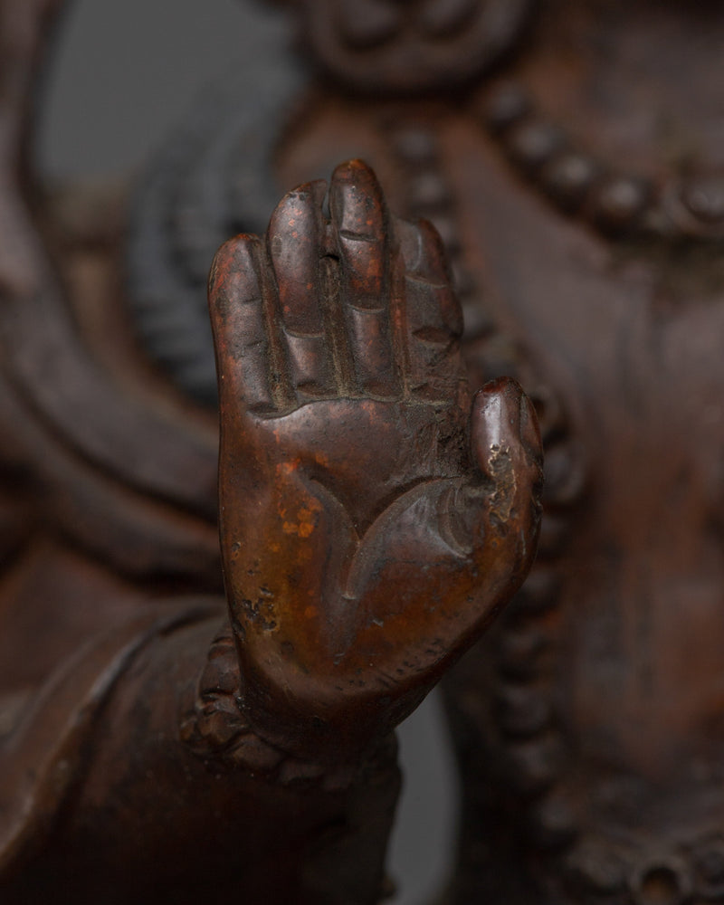 Copper Lokeshwor Statue | Buddhist Statue for Peaceful Meditation Space