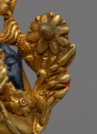 Goddess Standing Green Tara Statue | Handcrafted Statue in Graceful Standing Pose