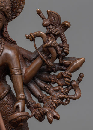 Oxidized Durga Statue | Statue for Devotion & Spiritual Grace