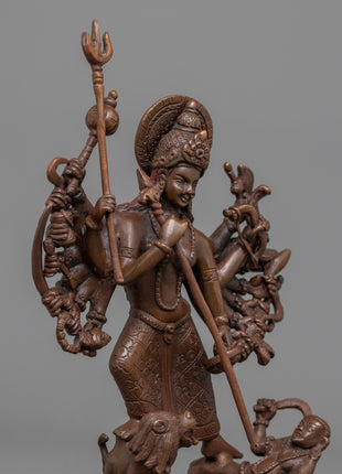 Oxidized Durga Statue | Statue for Devotion & Spiritual Grace