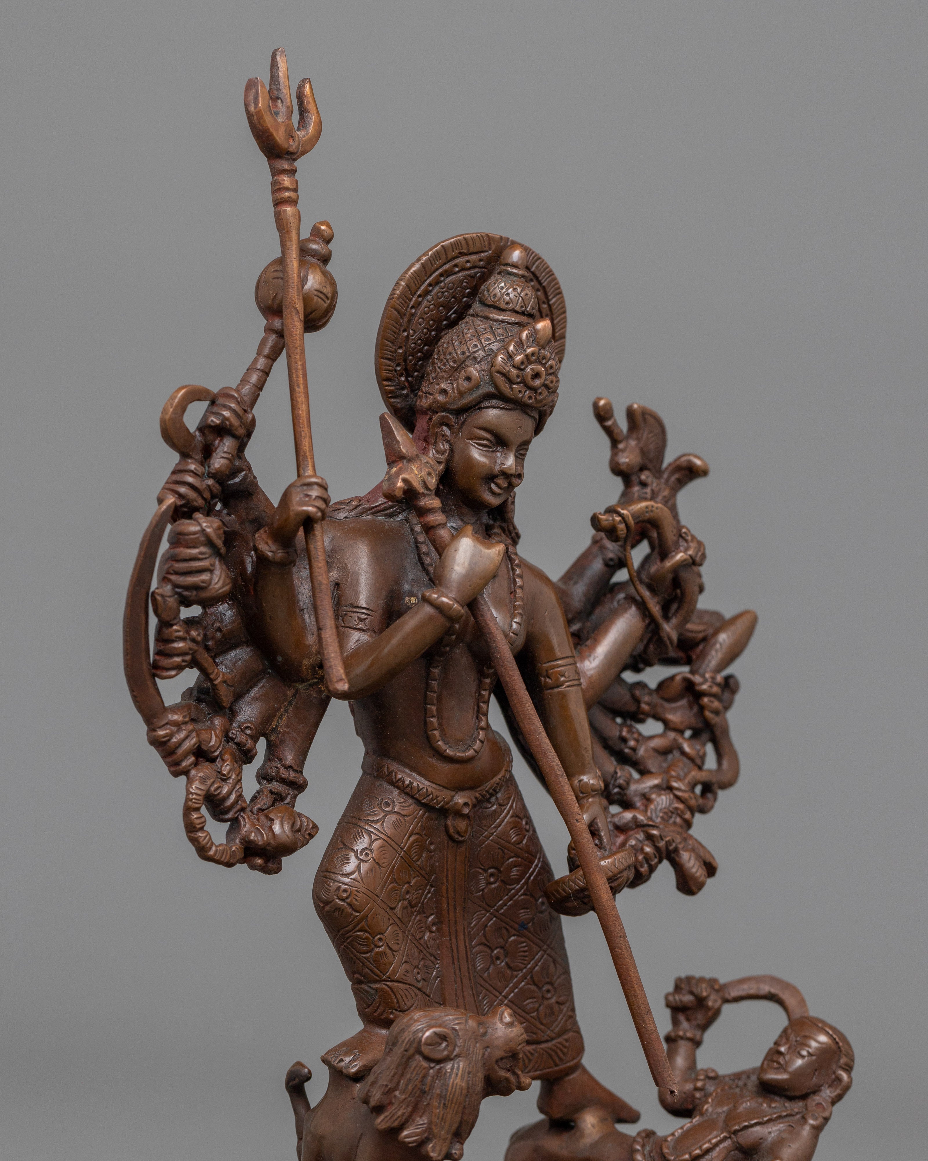Oxidized Durga Statue | Statue for Devotion & Spiritual Grace