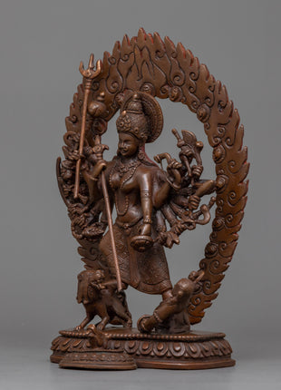 Oxidized Durga Statue | Statue for Devotion & Spiritual Grace