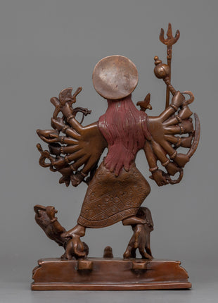 Oxidized Durga Statue | Statue for Devotion & Spiritual Grace