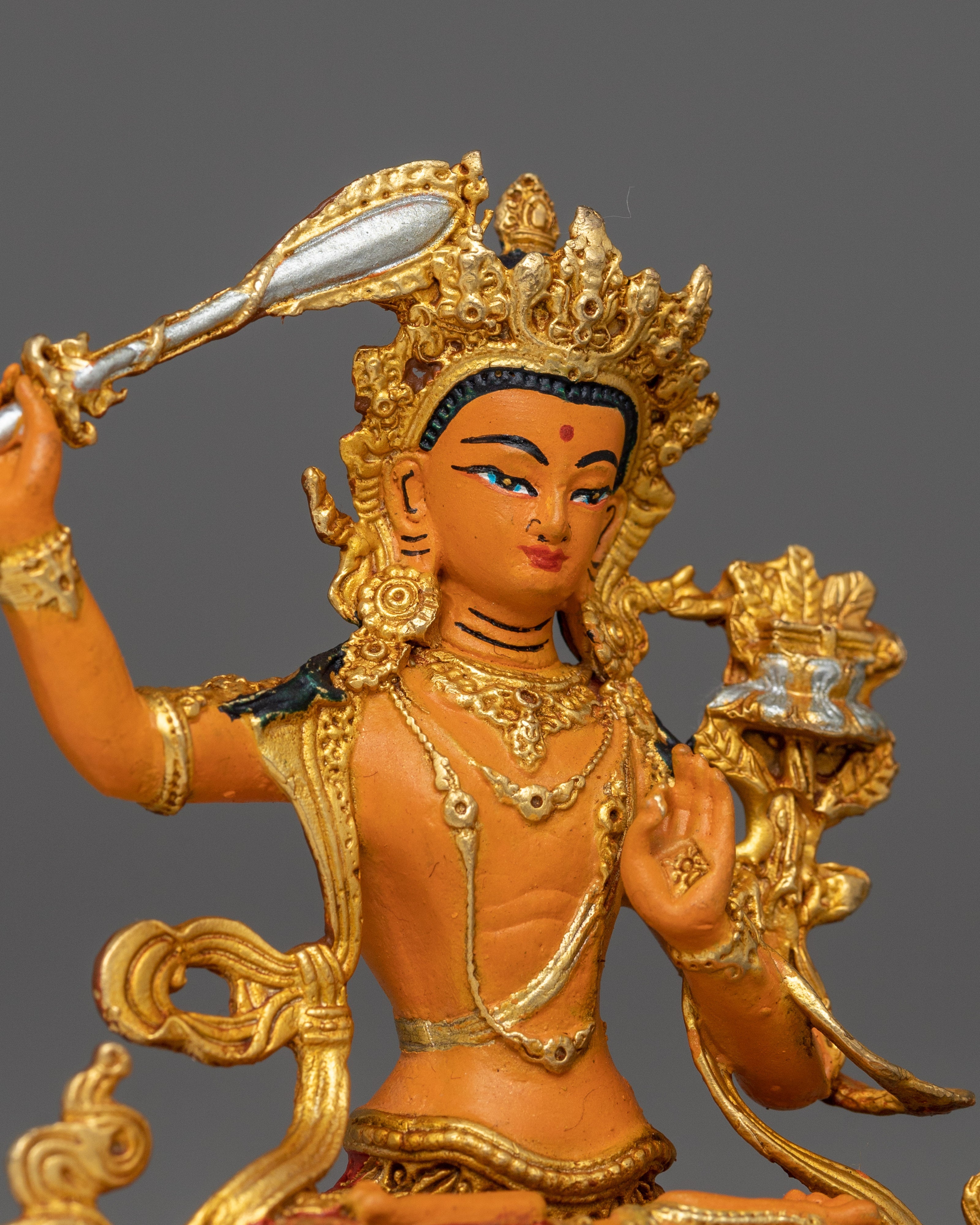 Tiny Manjushri Sculpture | Small Buddhist Sculpture